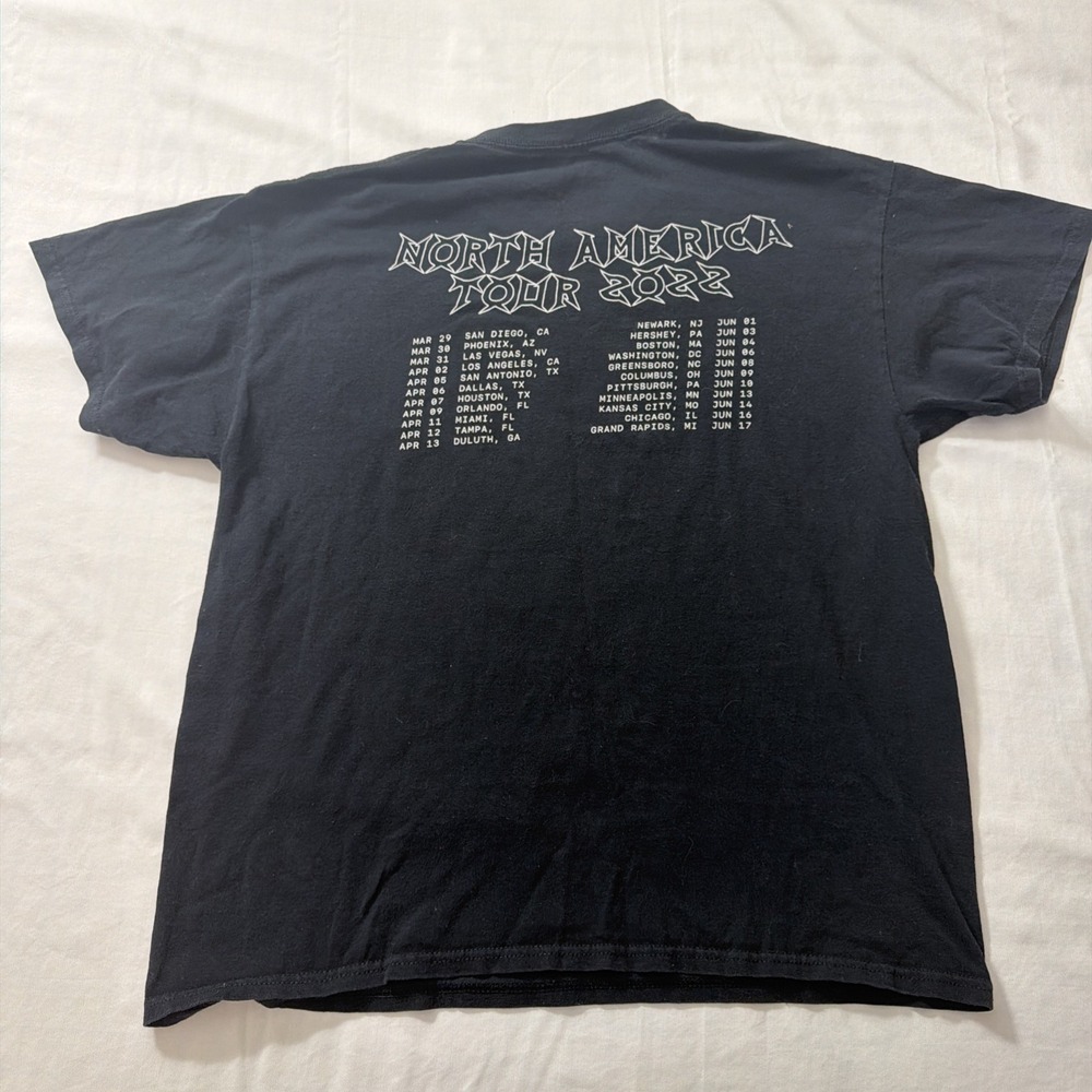 United North American Tour 2022 Black Short Sleeve Shirt Men's Large Gym‎ Tshirt